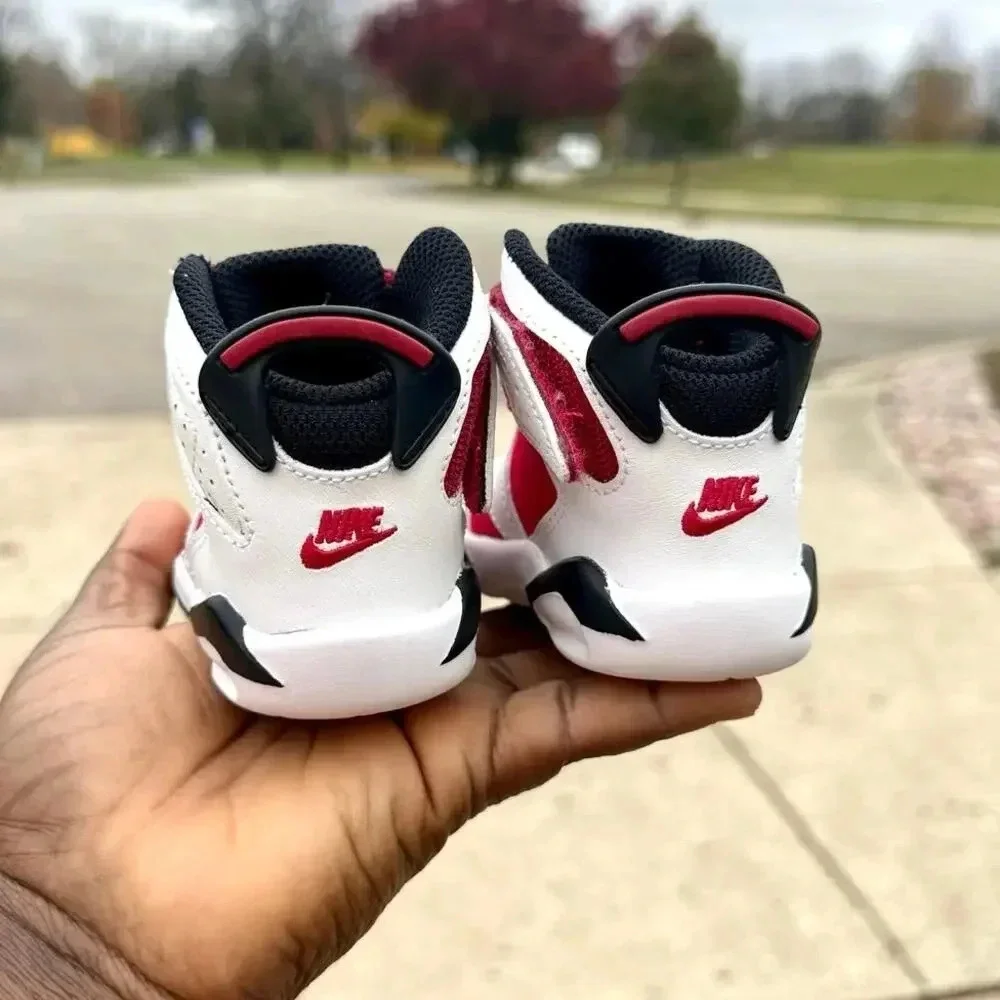 Nike Air Jordan 6 Retro Little Flex‎ Carmine Baby Shoes Size 4